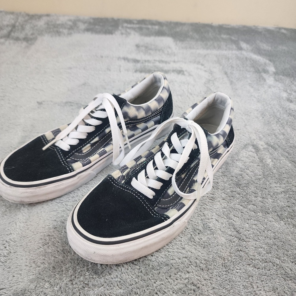 Vans Off The Wall Lace Up Shoes‎ Black White Checkerboard Men's 6 Women's 7.5